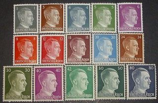 15 Nazi Germany Hitler head stamps MNH genuine original, Historical