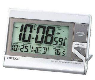 Seiko] Alarm Clock world travel GLOBAL RADIO CONTROLLED QHR024s+Free