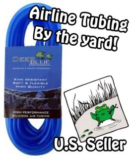 Deep Blue Silicone Airline Air Pump Tubing for Aquariums, 3/16 I.D