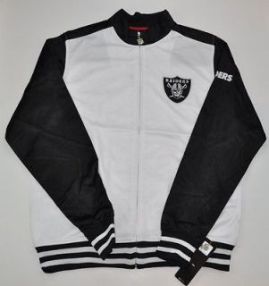 Majestic Athletic NFL Oakland Raiders Football 2 tone Jersey Zip Up