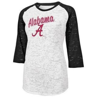 Alabama Crimson Tide Bama Womens Burnout Tee Shirt   3/4 Sleeves