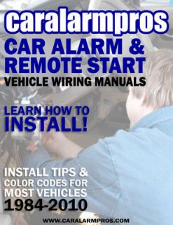 Professional Car Alarm Remote Starter Keyless Entry Wiring Diagrams CD