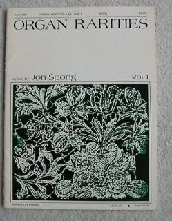 Spong Organ Rarities Vol 1 Variety Works Unmarked