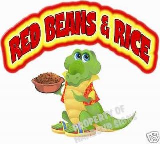 Red Beans & Rice Decal 14 Concession Cajun Creole Food Truck