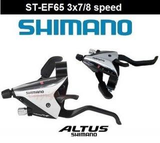 SHIMANO ALTUS ST EF65 3x7/8 Speed DUAL Shift/Brake Lever Set   SILVER