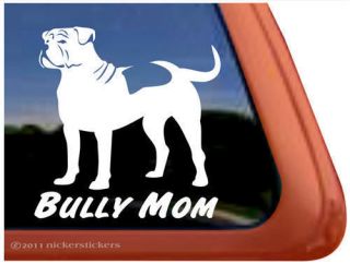 AMERICAN BULLDOG Bully Mom Window Decal StickerDC299MO M