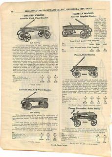1922 AD Janesville Wood Coaster Wagons Gendron Pioneer
