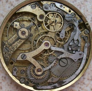 Minerva XFine Chronograph Pocket watch movement 44 mm. running need
