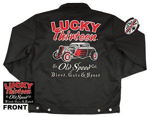 AUTHENTIC LUCKY 13 OLD SPEED HOT ROD BLOOD GUTS CHINO JACKET COAT