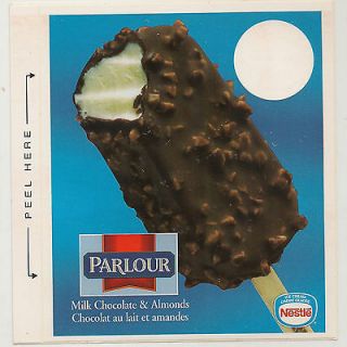 Parlour Bar, Milk Chocolate & Almonds, Ice Cream Truck Decal/Sticker