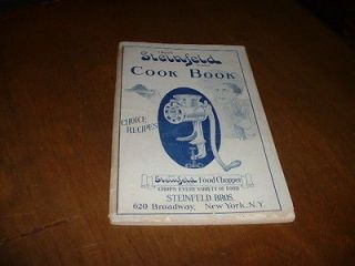 Vintage Steinfeld Bros NY Cook Book Food Chopper Refrig Ice Box Baby