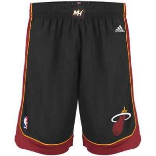 adidas Miami Heat Black Swingman Shorts
