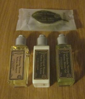 NEW LOccitane Verbena Travel Set Body Lotion Shower Gel Shampoo Soap