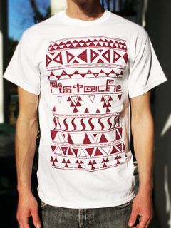 AZTEC T SHIRT mens native american retro 80s print shirts tribal
