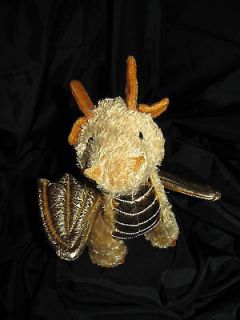 MELISSA & DOUG Plush Golden Dragon LUSTER Lovey Toy 10 Long Shimmery