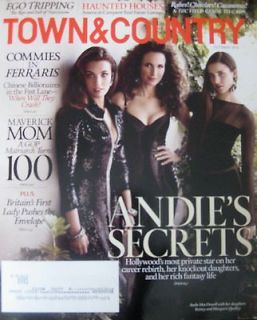 TOWN & COUNTRY Andie MacDowell SMYTHSON Italia Diego Della Valle