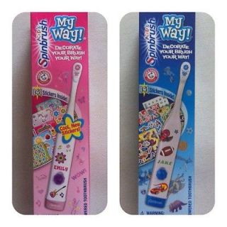 ARM & HAMMER Kids Spinbrush Toothbrush My Way (141 Stickers Included)