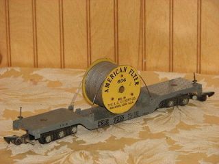Scale American Flyer 7210 Erie Depress Flat Car With Load Of Cable
