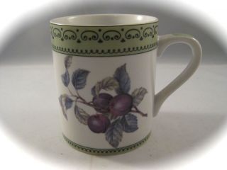 Andrea Sadek Winterthur Fruit Plum Pattern Coffee Mug NICE