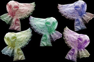 Custom Satin & Lace Bonnet for Adult Baby Sissy Dress up LEANNE