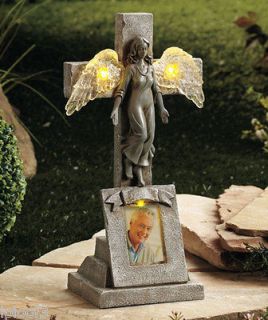 Beautiful ~ SOLAR MEMORIAL ANGEL WITH PICTURE FRAME ~ Wings, Frame