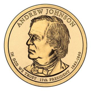 2011 President Andrew Johnson Dollar 2 Coin Set Philadelphia Denver