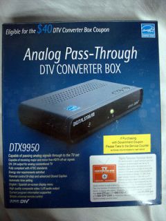 DTX9950 DTV Converter Box With Analog Pass Through R emote Cable in
