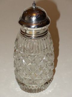 Newly listed ANTIQUE SILVER HALLMARKED TOP CLEAR CUT GLASS LARGE SUGAR