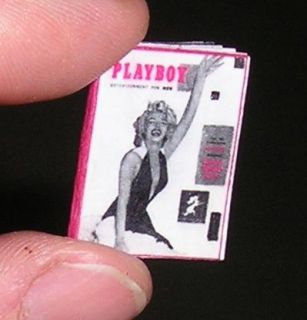 Dollhouse Miniature book PLAYBOY 1st ISSUE 1953 with Marilyn Monroe