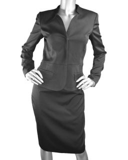 RETAIL $280 Anne Klein Womens Black Formal Jacket Skirt Suit Size 2
