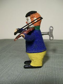 Antique Schuco PreWar Clown with Violin with Schuco key Works Windup