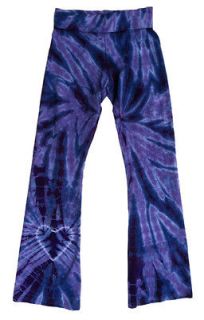 Groovy Blueberry Womens Tie Dye Grape Ape Yoga Pants