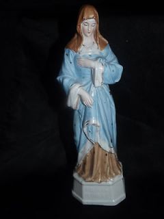 Antique catholic statue porcelain representing Notre dame de la