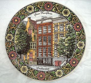 DELFT HOLLAND ANNE FRANK HUIS HOUSE COLLECTOR PLATE AMSTERDAM HAND