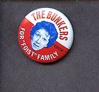 1972 ARCHIE BUNKER FOR PRESIDENT   PINBACK BUTTONS  MINT (1) for