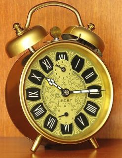 LOUD NEW OLD STOCK Vintage Classic Peter Alarm Clock German Desk Table