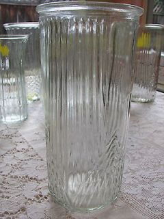 Tall Vintage Hoosier Clear Glass Floral Vase 9 3/4 High #4080 A, 8