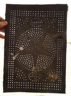 1800s antique early TIN HAND PUNCHED STAR PIE SAFE PANEL PRIM ORIG