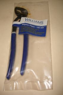 Williams 6 Mini Alligator / Tongue and Groove V Jaw Pliers NOS