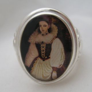 Elizabeth Bathory Sterling Silver ring (Sizes 5 10 w/ half sizes