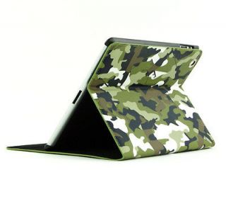 Green PU leather protective stand case smart cover for iPad 2 3 JY
