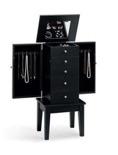 Black Jewelry Armoire Lingerie Chest by Coaster 900085