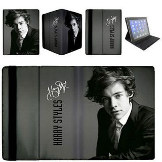 ONE DIRECTION 1D Harry Styles Autograph Apple iPad 2 Flip Case Cover