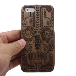 MADE FROM 100% Wood] Egypt Mask Grimace Dark Wooden Hard Case for