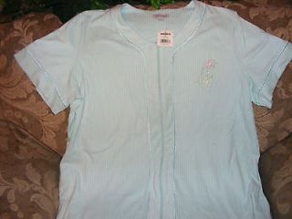 WOMENS ZIP UP  DAY ROBE ~AQUA SIZE 2X NWT  PERFECT FOR THE HOLIDAYS