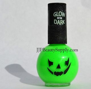 Blue Cross Beauty Halloween Pumpkin Glow in The Dark Green Nail polish