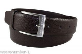 HUGO BOSS Brown Leather Belt Mens New with TAG