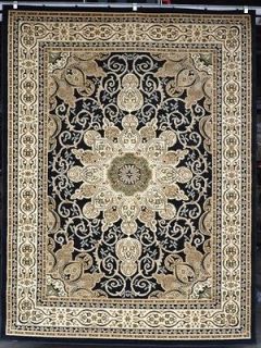 Beige Green Ivory Isfahan Area Rug Oriental Carpet Large New 2001