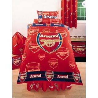 Free PnP) Arsenal FC Football Quilt/Duvet Cover Set