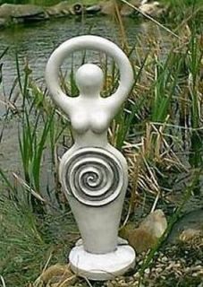 Spiral Goddess Nature Mother Tree Goddess 2 Sided Wiccan Pagan Statue